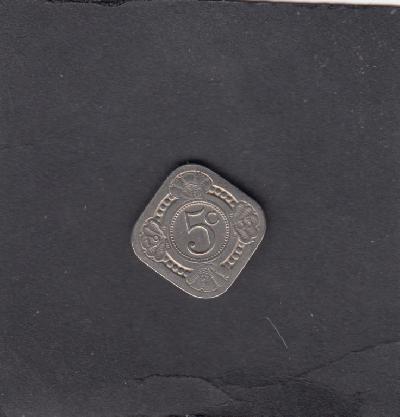 Beschrijving: 5 Cent WILHELMINA 